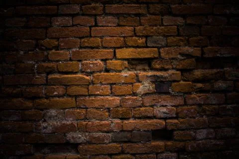 Old brick wall. Retro background. Closeup. Stock Photos