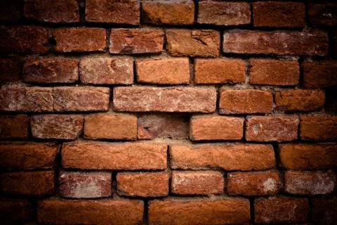 Old brick wall. Retro background. Closeup. Stock-Fotos