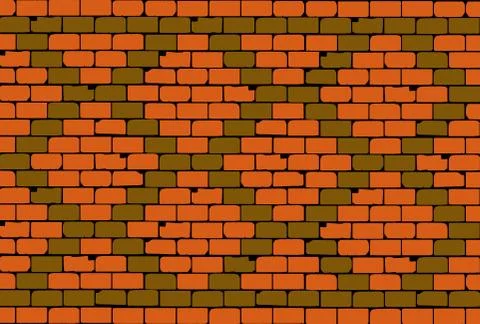 Old Brick Wall Rhombus Pattern 스톡 일러스트
