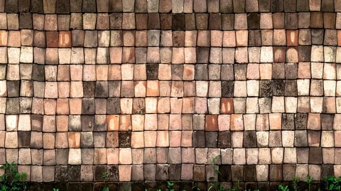 Old brick wall - seamless video Stock Footage 122025480