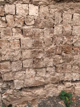 Old brick wall side view Stock Photos