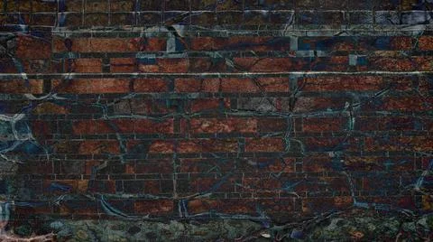 Old brick wall texture background with dark light 스톡 일러스트
