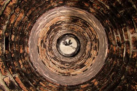 Old brick wall texture background in Thai temples. Stock Photos