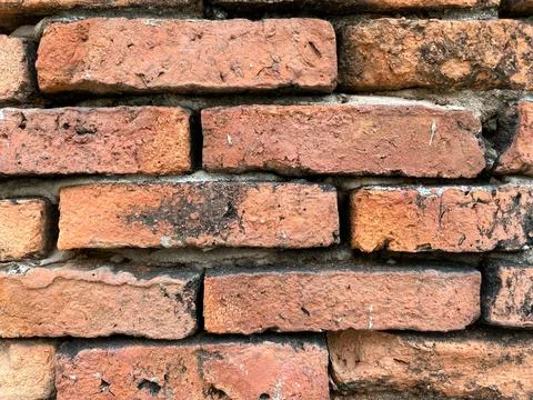 Old brick wall texture background. Red brick wall texture background. Stock Photos