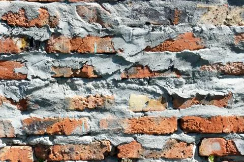 Old brick wall texture close-up background 写真素材