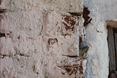 Old Brick Wall Texture. Close up Stock Photos