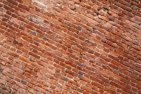 Old brick wall Texture of old brick wall. Masonry cement mortar. Copyright... Foto stock