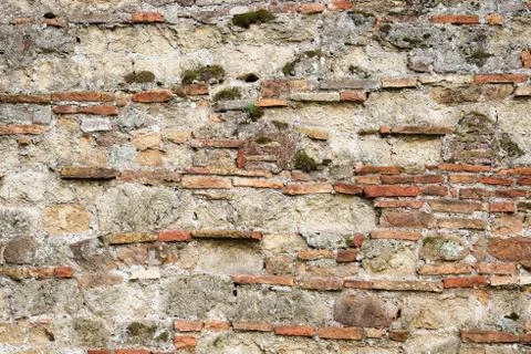 Old brick wall texture Rome Stock Photos