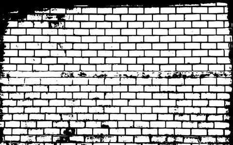 Old brick wall texture vintage background, black brick wall, Ilustración de archivo