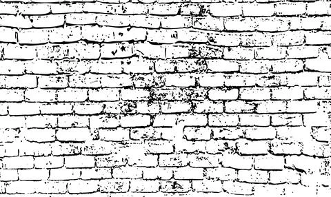 Old brick wall texture vintage background, black brick wall, Stock Illustration