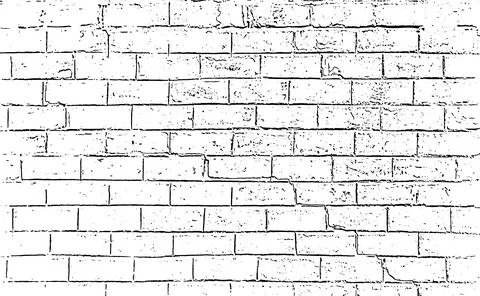 Old brick wall texture vintage background, black brick wall, Stock Illustration