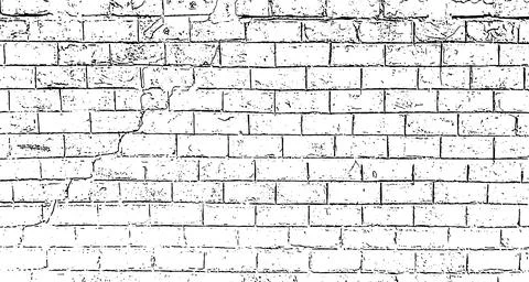 Old brick wall texture vintage background, black brick wall, Stock Illustration