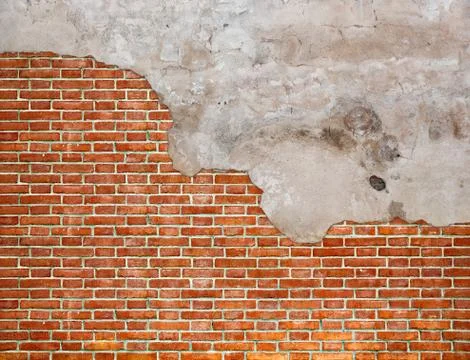 Old brick wall torn Stock Photos