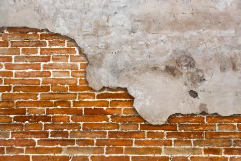 Old brick wall torn Stock Photos
