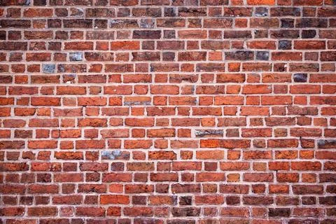 Old brick wall, vintage texture, background for banner, copy space. Brick wall Stock Photos