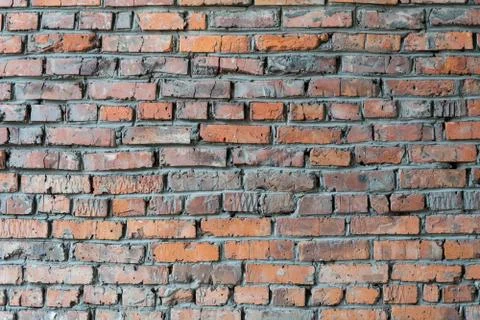 Old brick wall. Wall texture background. Big full frame background of detaile 스톡 사진
