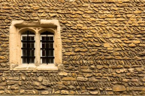 Old brick wall with window Stock Photos