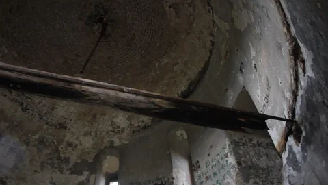 Old brick water tower Video stock 98444522