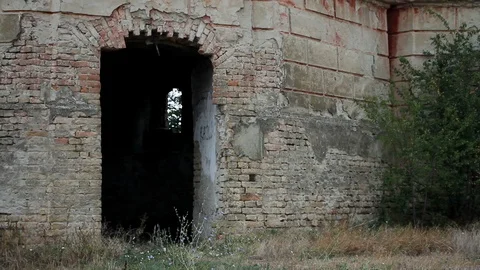 Old brick water tower Stock Footage 98444711