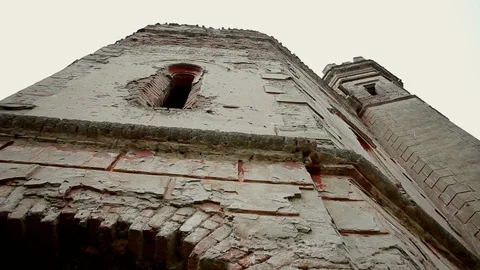 Old brick water tower Video stock 98446506