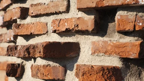 Old bricks wall at ancient ruin Stock Footage 106029034