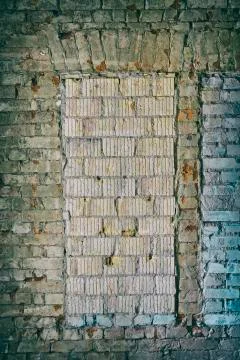  old brickwall closed window Stock Photos