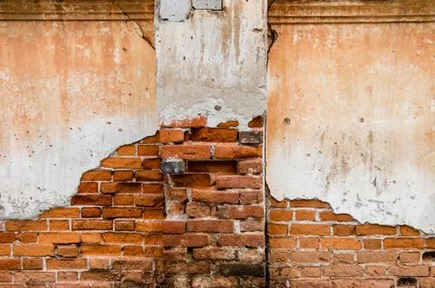 The old brickwall Foto stock
