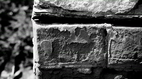 Old brickwork - angle of the wall of the old house Stock Footage 799563