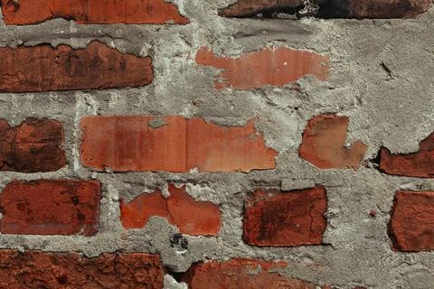 Old brickwork with cement Foto stock