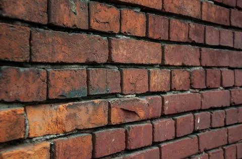 Old brickwork shooting at an angle 스톡 사진