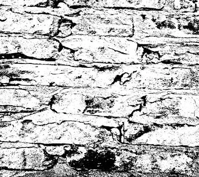 Old brickwork surface with a heavy distressed effect.Texture captures rough.. Stock Illustration