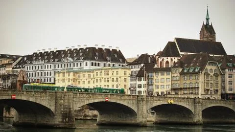 An old bridge in Basel Foto stock