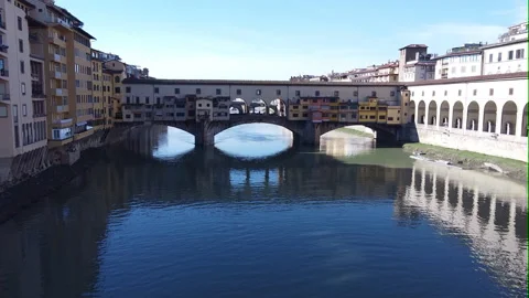 Old bridge in Florence by drone Stock Footage 171828631