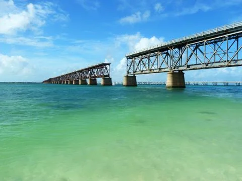 Old bridge, Florida Keys Stock Photos