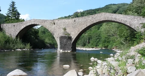 Old Bridge Stock Footage 120792455