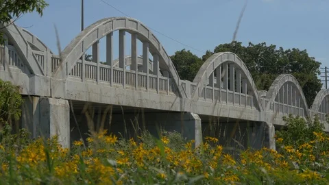 The old bridge in Guelph Stock Footage 87520731