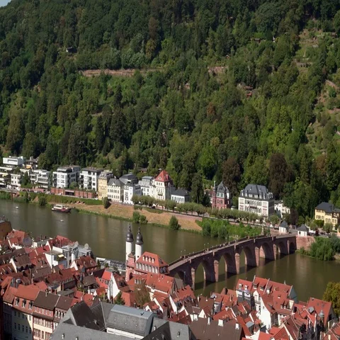 Old Bridge in Heidelberg. Stock Footage 69706101