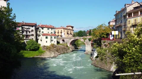 The Old Bridge, Ivrea Stock Footage 135145175