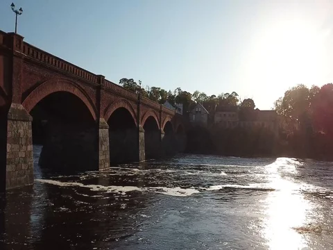 Old Bridge In Kuldiga Stock Footage 80334459