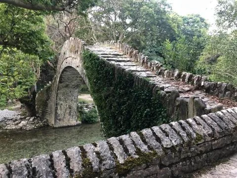 An old bridge made of stone Stock Photos