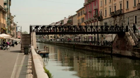 Old bridge in Mailn Stock Footage 41881565