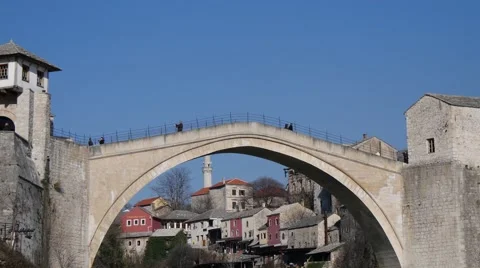 Old bridge in Mostar 스톡 동영상 47009978
