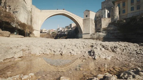 Old bridge in Mostar Stock Footage 128687575