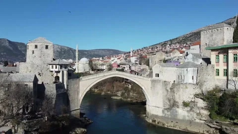 Old bridge @ Mostar Stockbeeldmateriaal 236246638