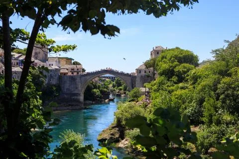 The Old Bridge in Mostar Stock Photos