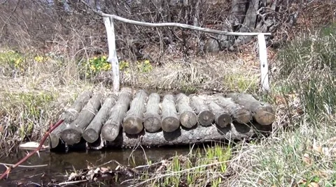 Old bridge on mountain STOL Vídeo Stock 62866405