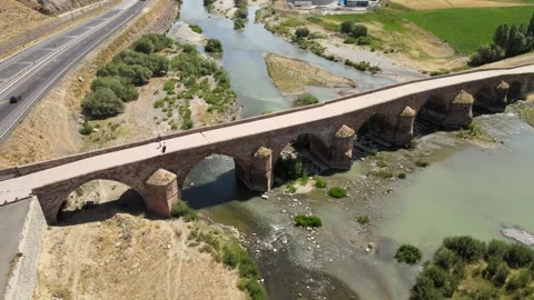 Old bridge over river Stock-Footage 240757711