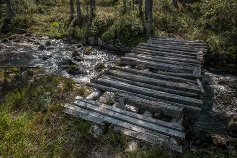 Old bridge over river Stock Photos