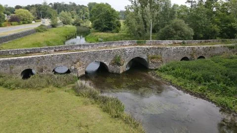 Old Bridge Over a River 스톡 사진