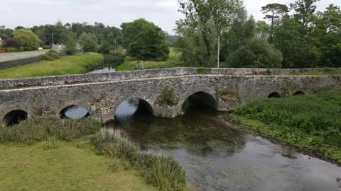 Old Bridge Over a River 스톡 사진